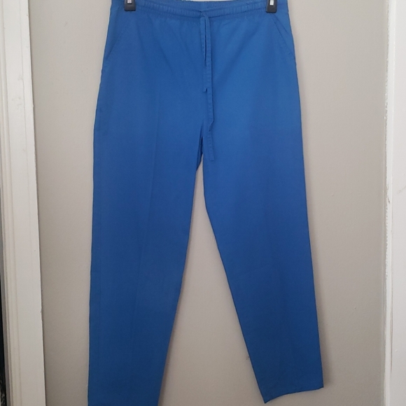 Blue Scrub Pants XS Expo Elastic Waist  Tie - Picture 1 of 6